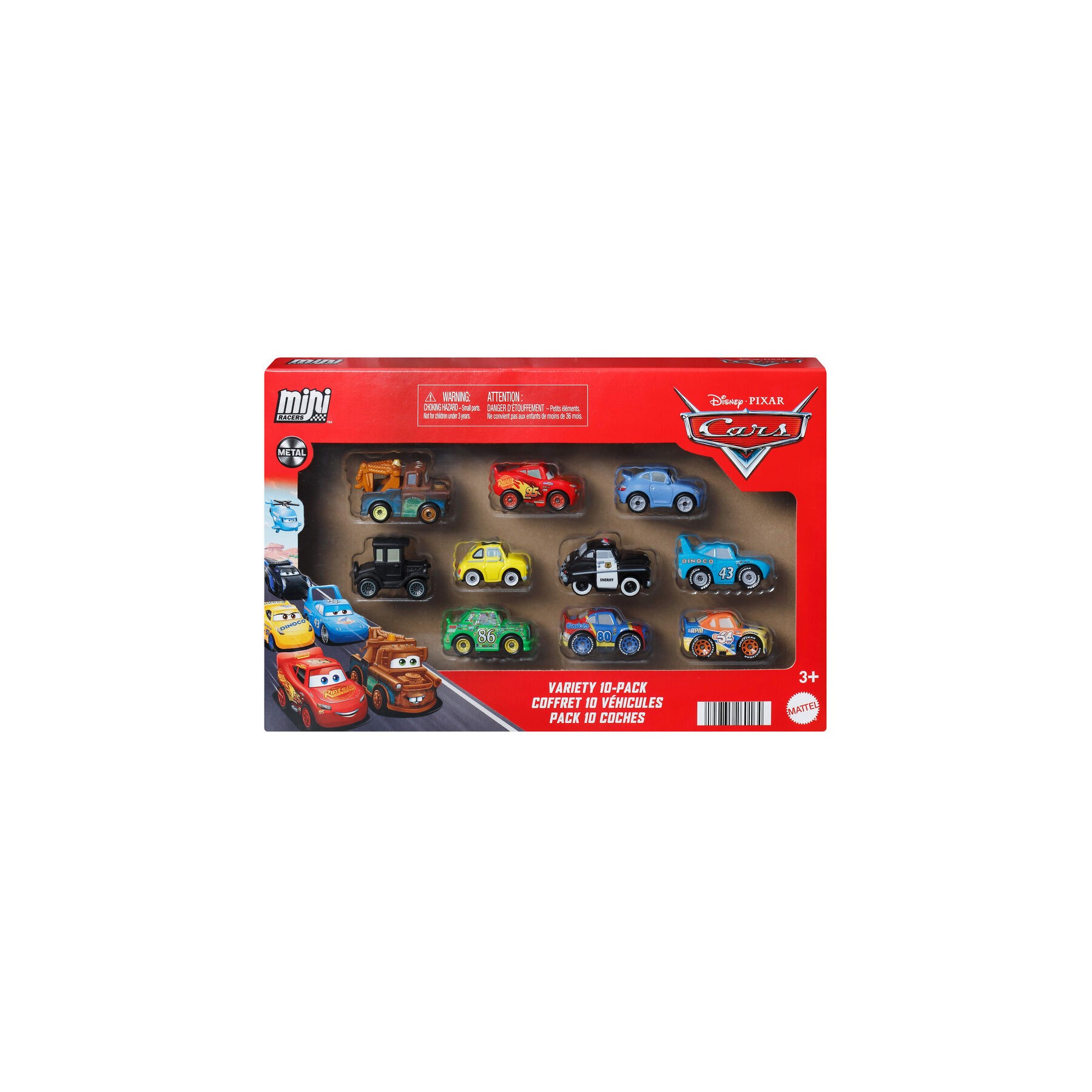Blister 10 mini coches Cars Disney Pixar
