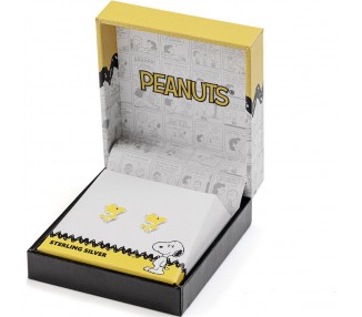 Pendientes Woodstock Snoopy Peanuts plata