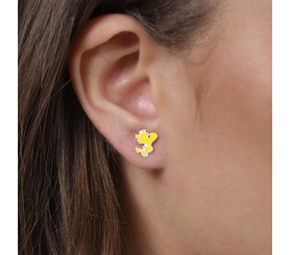 Pendientes Woodstock Snoopy Peanuts plata