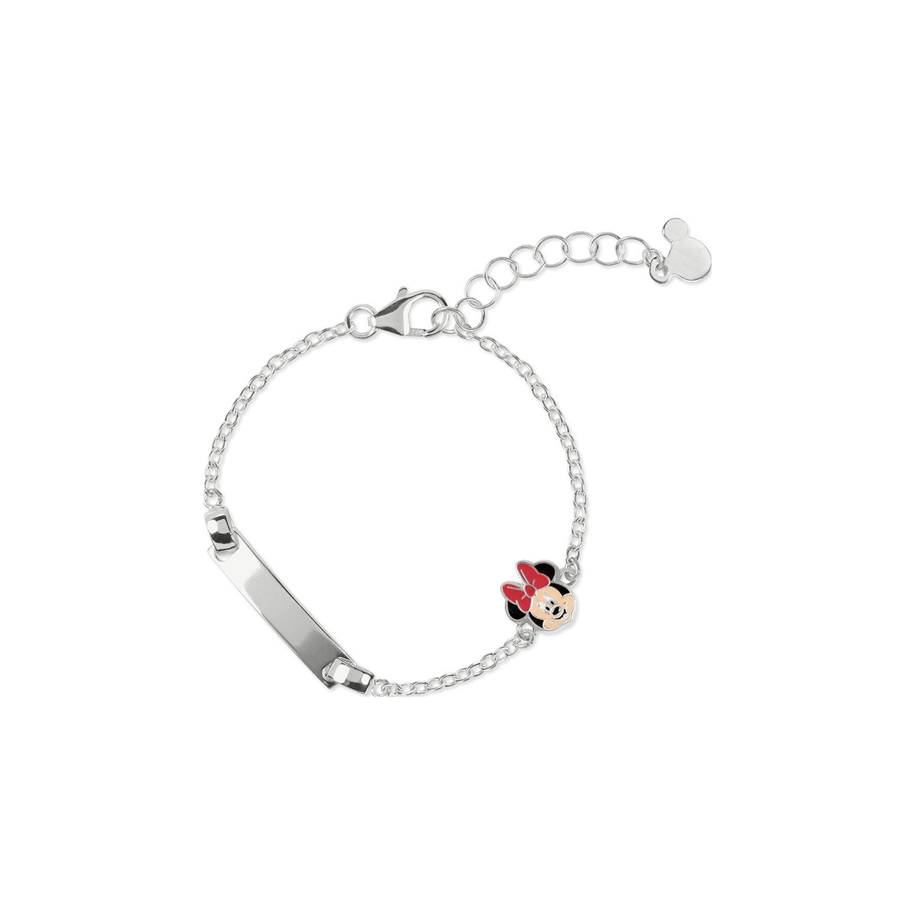 Pulsera placa Minnie Disney plata