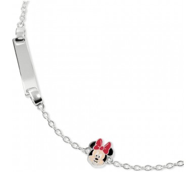 Pulsera placa Minnie Disney plata