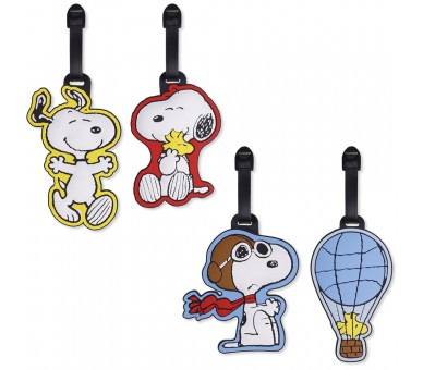 Set 4 Etiquetas de Equipaje Snoopy Peanuts