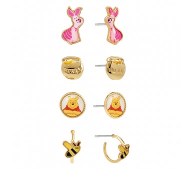 Set 4 pendientes Winnie the Pooh Disney
