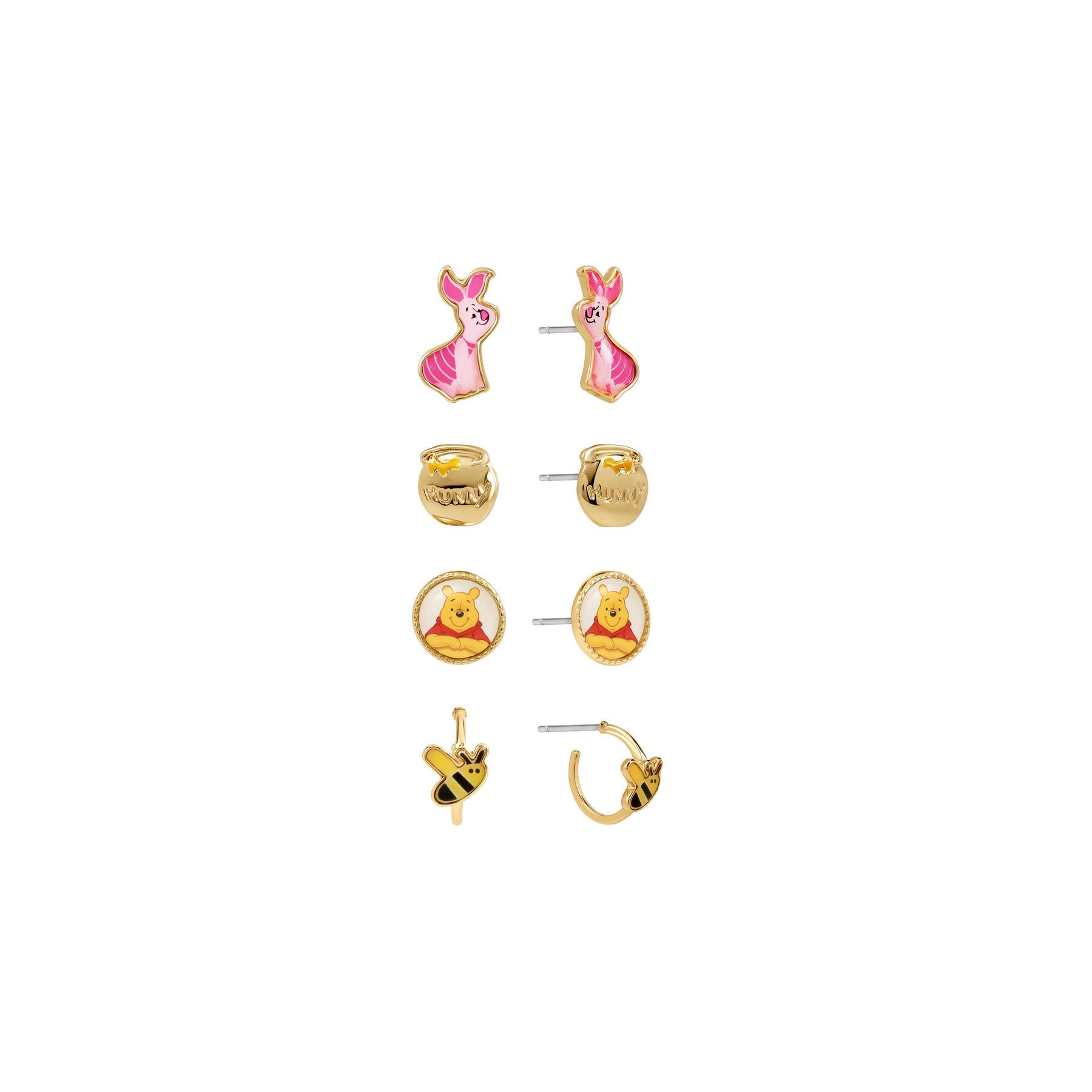 Set 4 pendientes Winnie the Pooh Disney