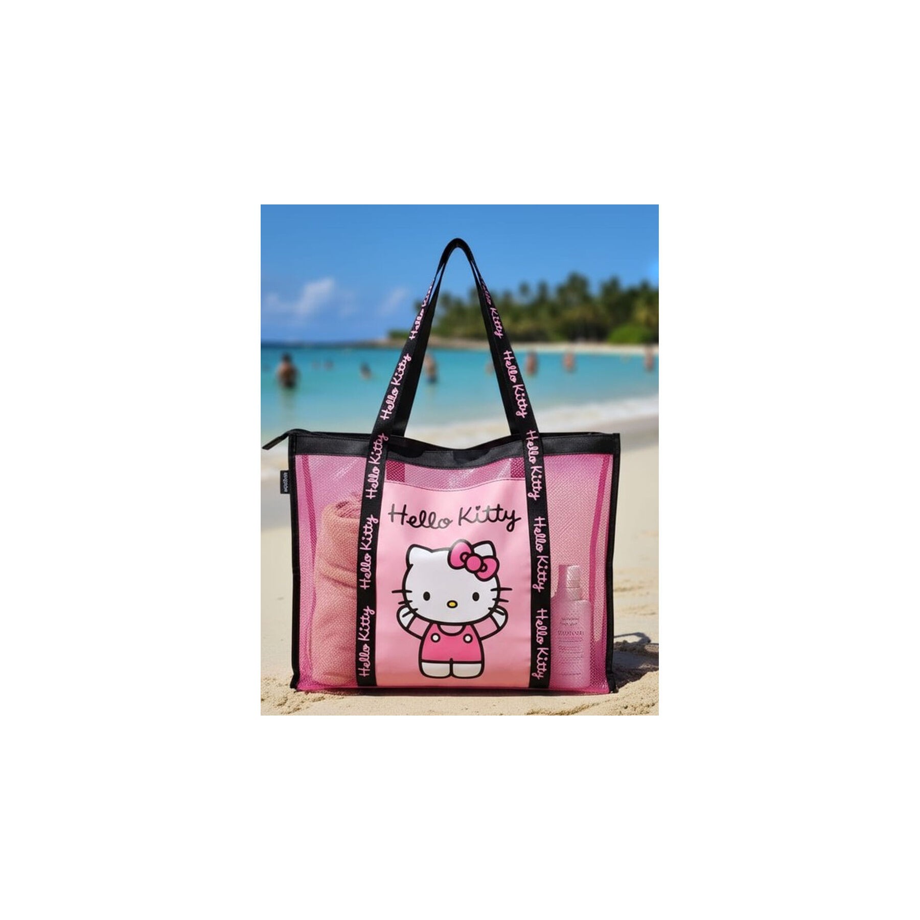 Bolsa playa rejilla Hello Kitty