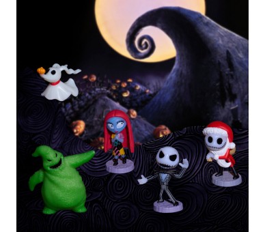 Blister 5 figuras Pesadilla Antes de Navidad Disney