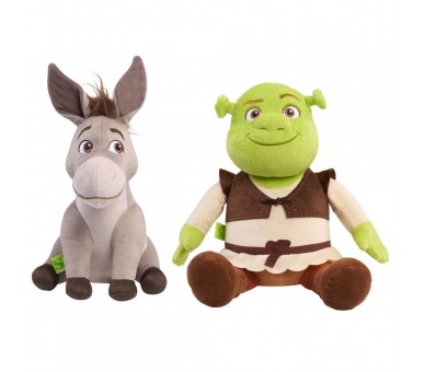 Peluche Shrek y Asno Sherk 32cm surtido