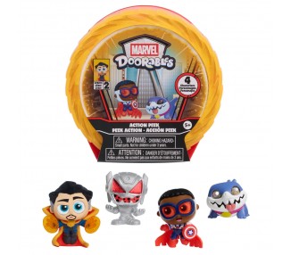 Capsula sorpresa 4 figuras Action Mini Peek Series 2 Marvel Doorables surtido