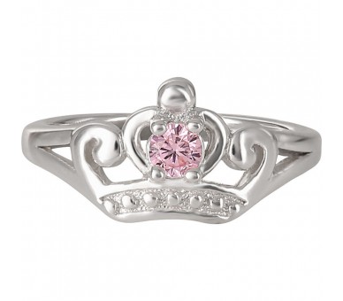 Anillo Corona Princesas Disney plata