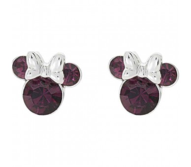 Pendientes Febrero Minnie Disney plata