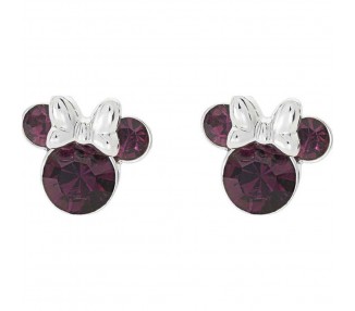 Pendientes Febrero Minnie Disney plata