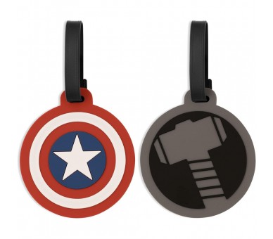 Set 2 Etiquetas de Equipaje Los Vengadores Avengers Marvel