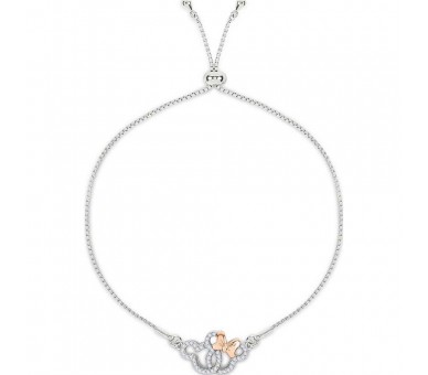 Pulsera Mickey & Minnie Disney plata