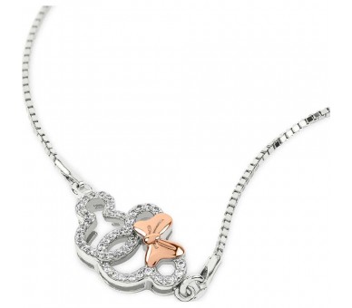 Pulsera Mickey & Minnie Disney plata