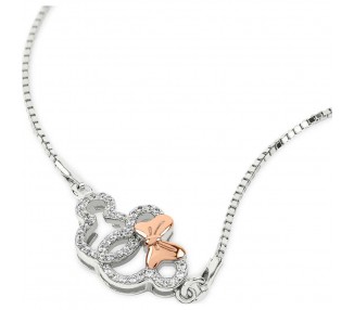 Pulsera Mickey & Minnie Disney plata