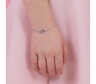 Pulsera Mickey & Minnie Disney plata