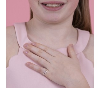 Anillo Corona Princesas Disney plata