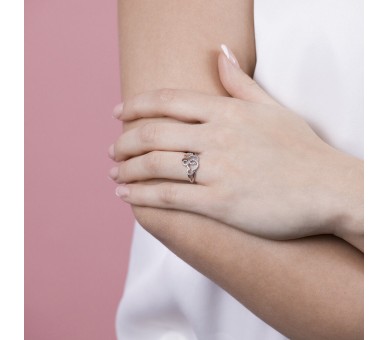 Anillo Mickey & Minnie Disney plata