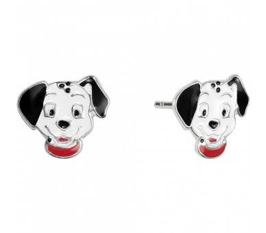 Pendientes 101 Dalmatas Disney plata