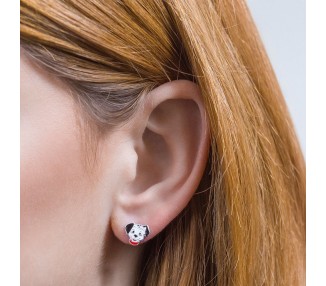 Pendientes 101 Dalmatas Disney plata