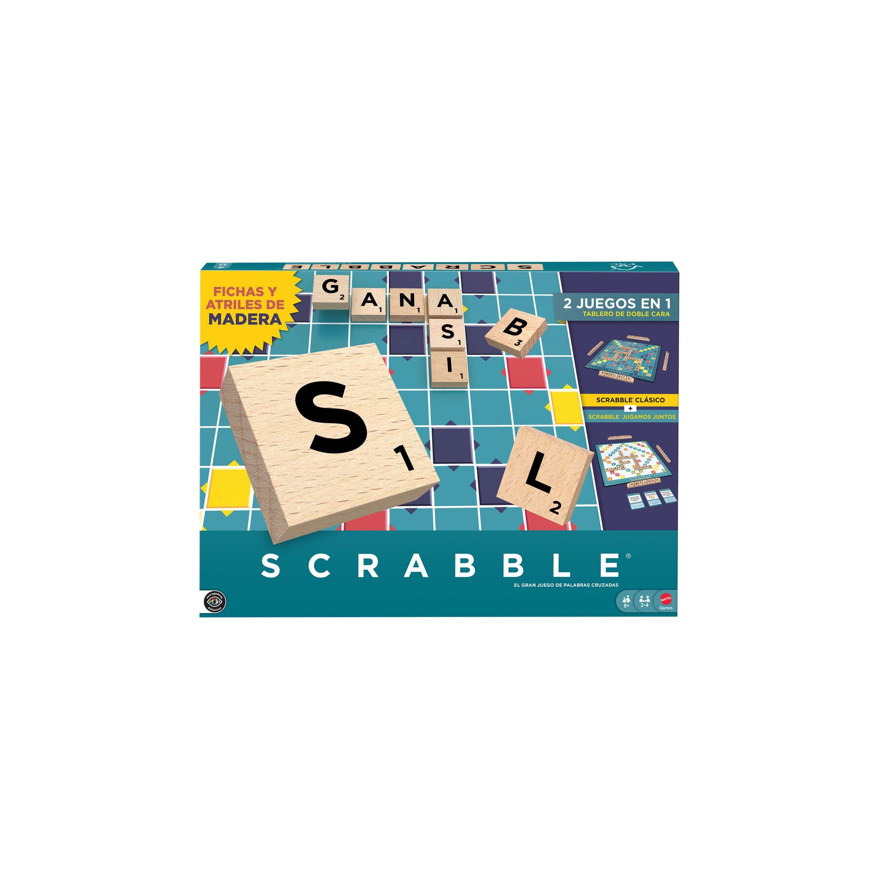 Juego mesa Scrabble Core Wood español