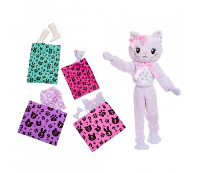 Muñeca Gatito Lila Cutie Reveal Lazos Dulces Barbie