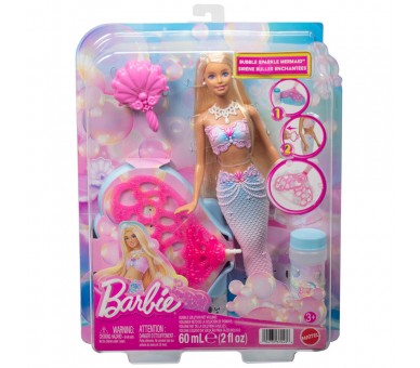 Muñeca Sirena Pompas de Jabon Barbie
