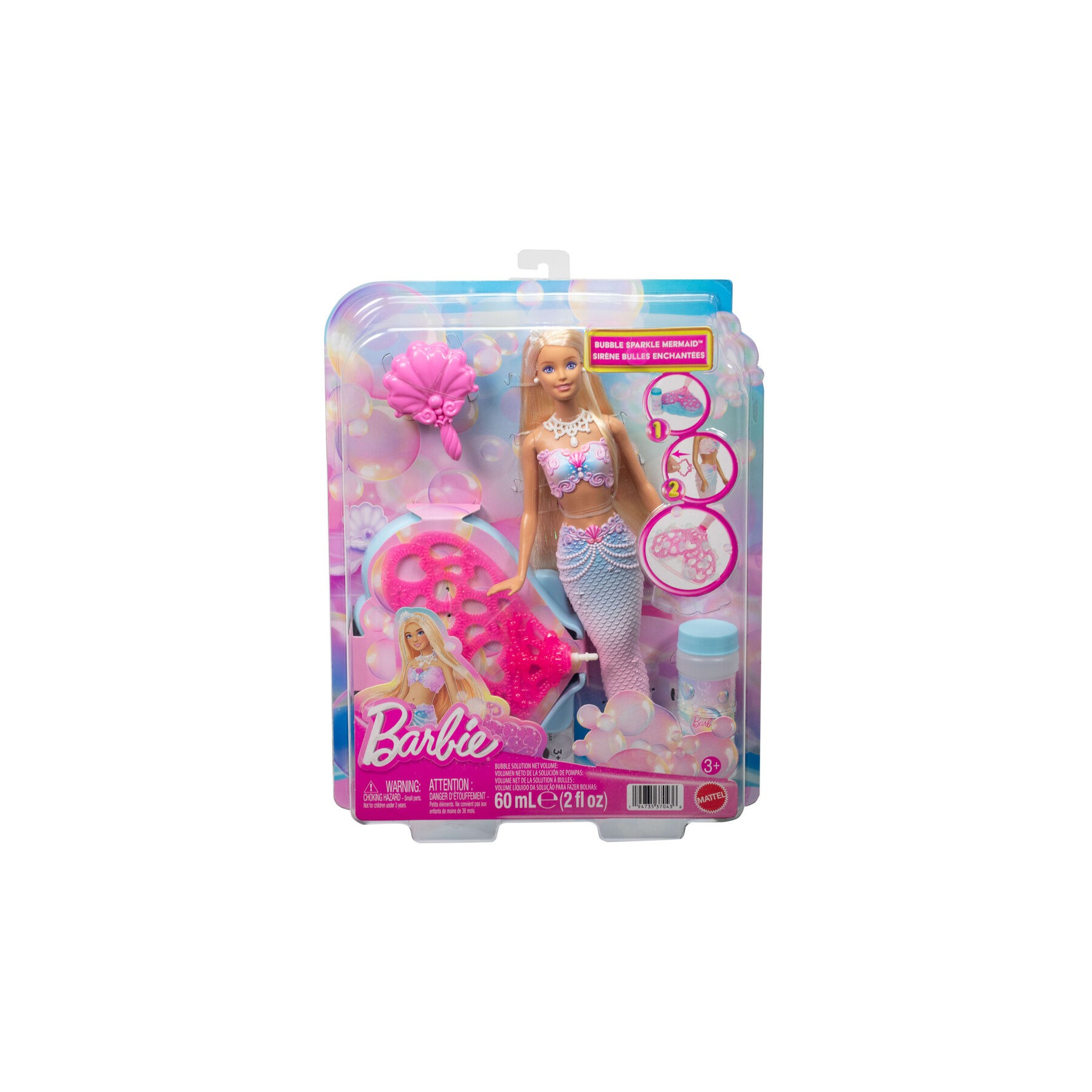 Muñeca Sirena Pompas de Jabon Barbie