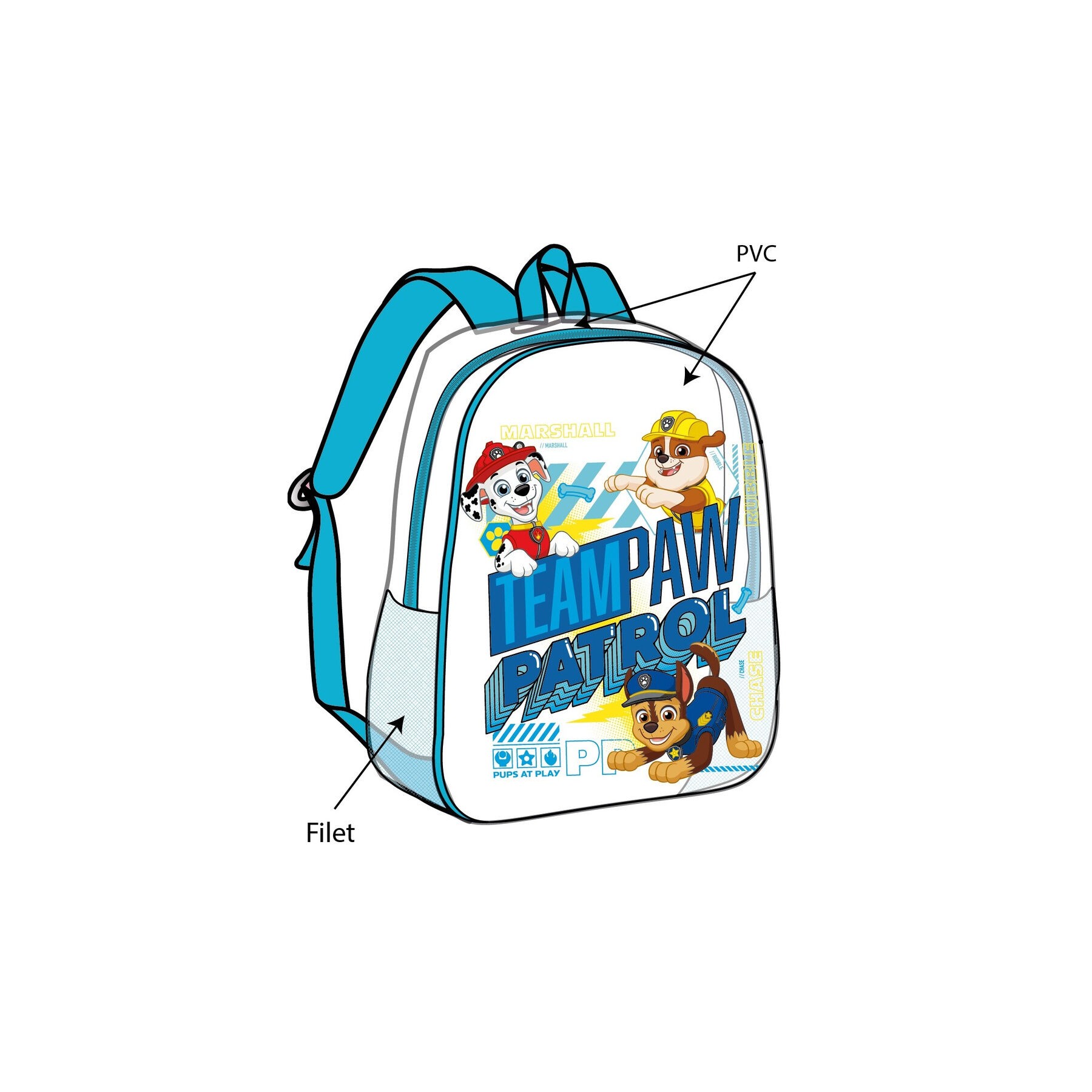 Mochila Patrulla Canina Paw Patrol 31cm