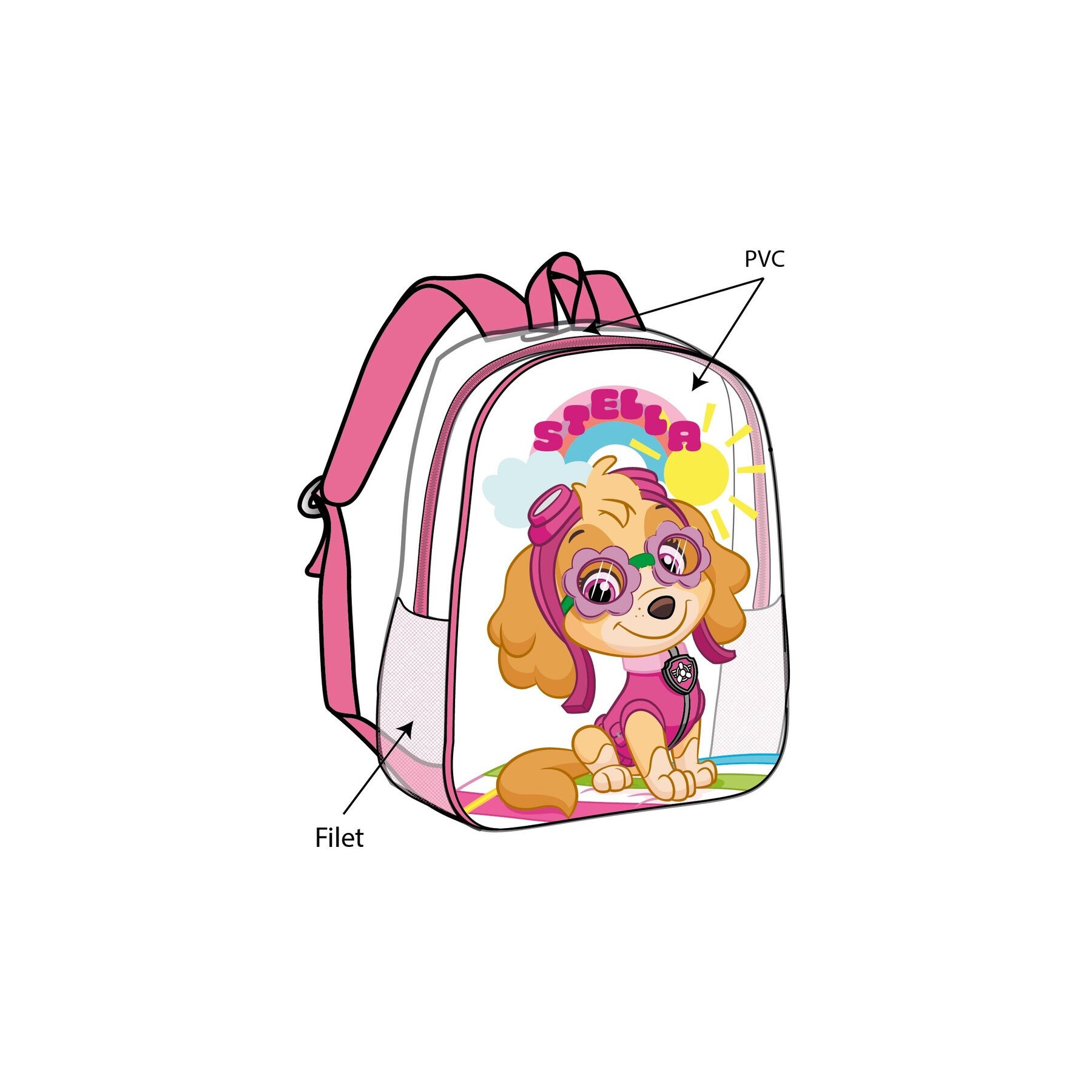 Mochila Skye Patrulla Canina Paw Patrol 31cm