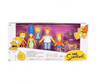 Blister 7 figuras Famila Los Simpsons 6cm