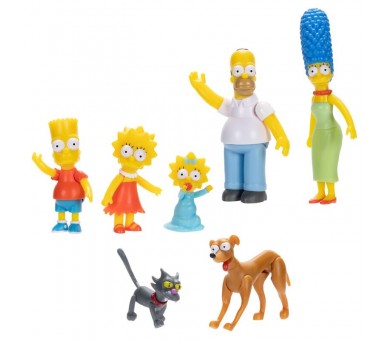 Blister 7 figuras Famila Los Simpsons 6cm