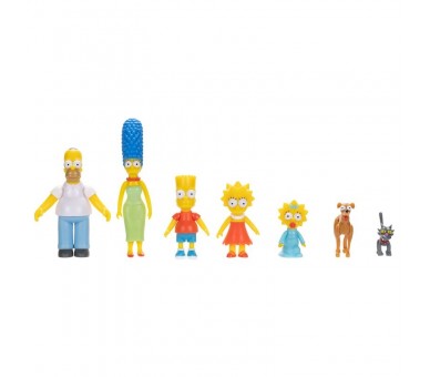 Blister 7 figuras Famila Los Simpsons 6cm