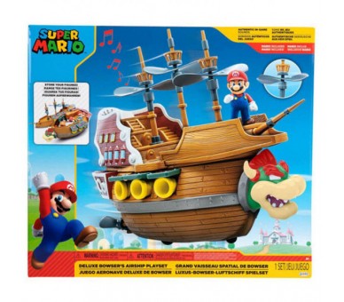 Playset Deluxe Aeronave Bowser Super Mario Nintendo