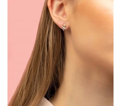 Pendientes Rosa La Bella y la Bestia Disney plata