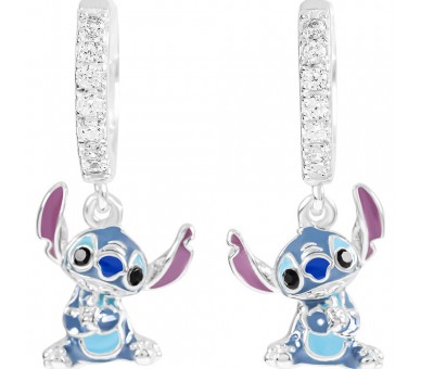 Pendientes Charm Stitch Disney plata
