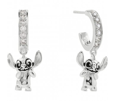 Pendientes Charm Stitch Disney plata