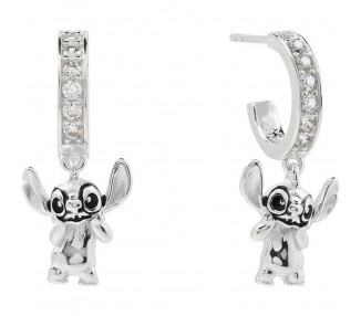 Pendientes Charm Stitch Disney plata