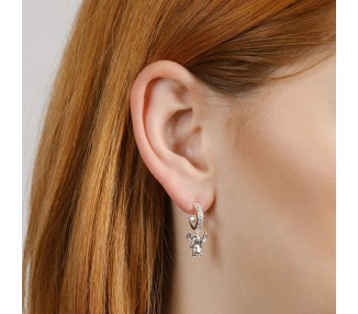 Pendientes Charm Stitch Disney plata