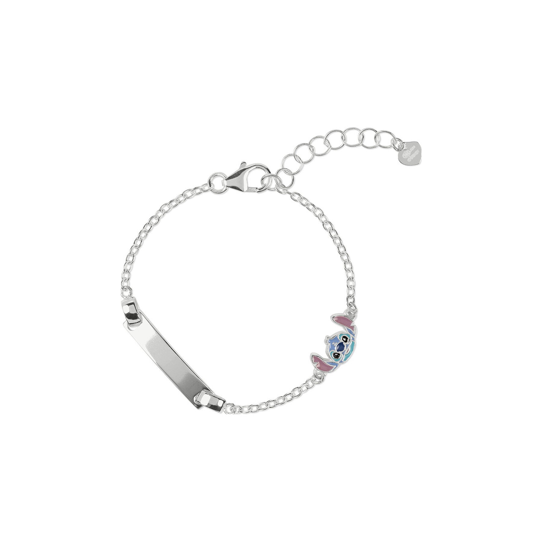 Pulsera placa Stitch Disney plata