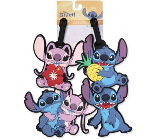 Set 4 Etiquetas de Equipaje Angel & Stitch Disney