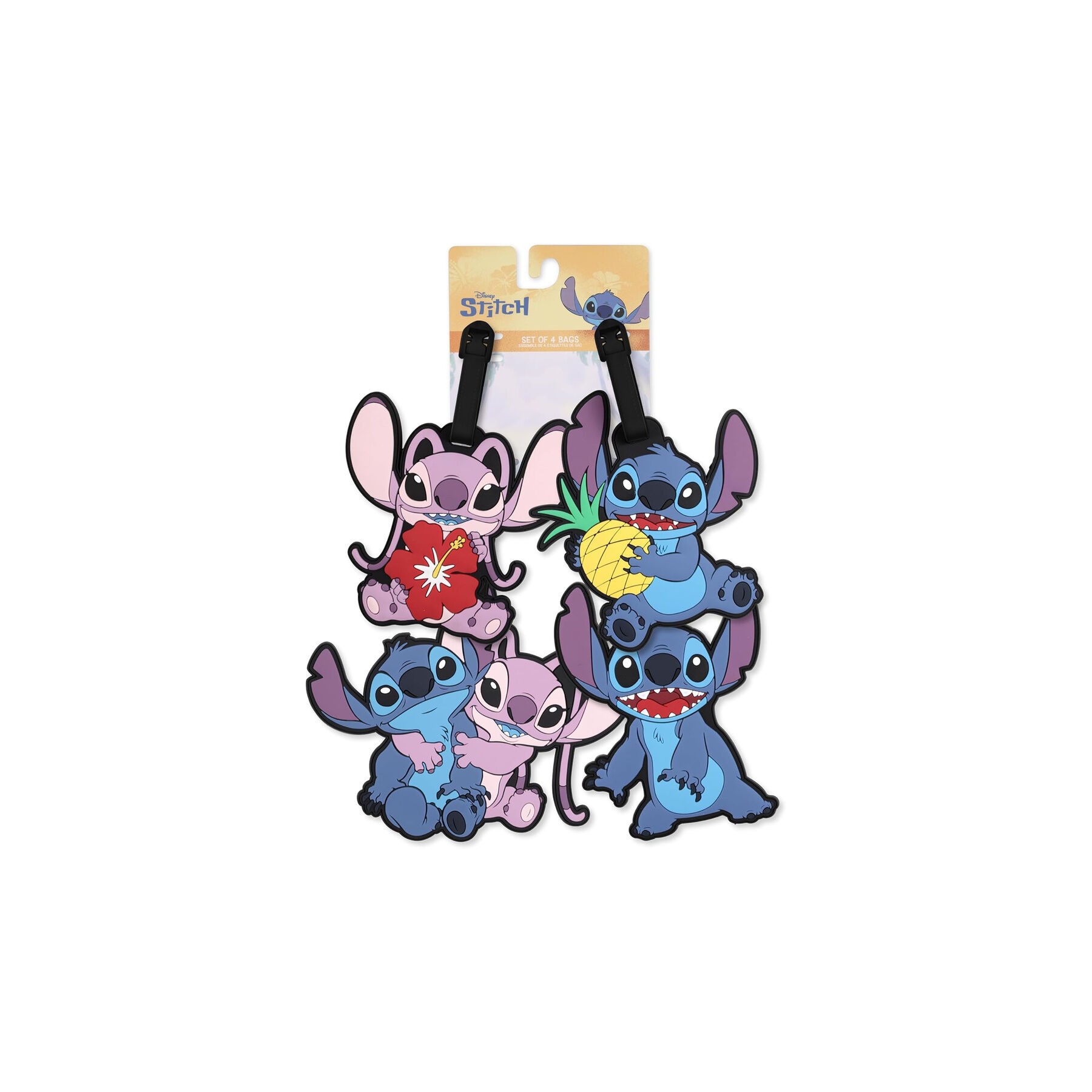 Set 4 Etiquetas de Equipaje Angel & Stitch Disney