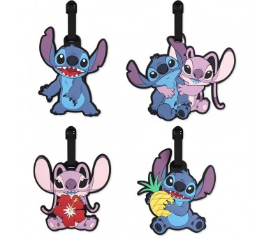 Set 4 Etiquetas de Equipaje Angel & Stitch Disney