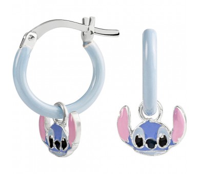 Pendientes Charm Stitch Disney plata