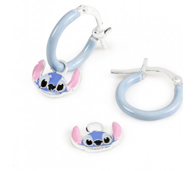 Pendientes Charm Stitch Disney plata