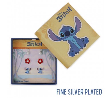 Set 3 pendientes Stitch Disney