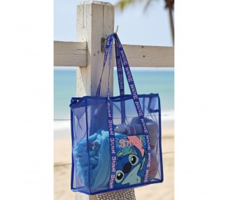 Bolsa playa rejilla Stitch Disney