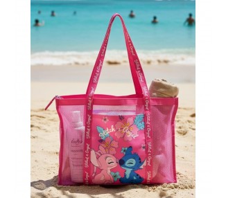 Bolsa playa rejilla Angel & Stitch Disney