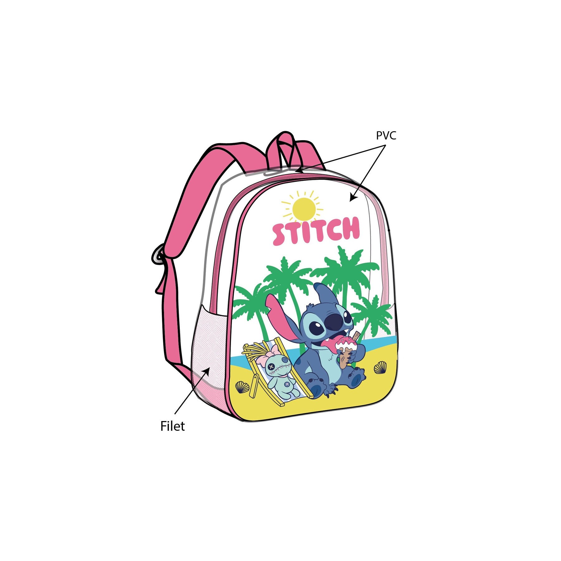 Mochila Stitch Disney 31cm