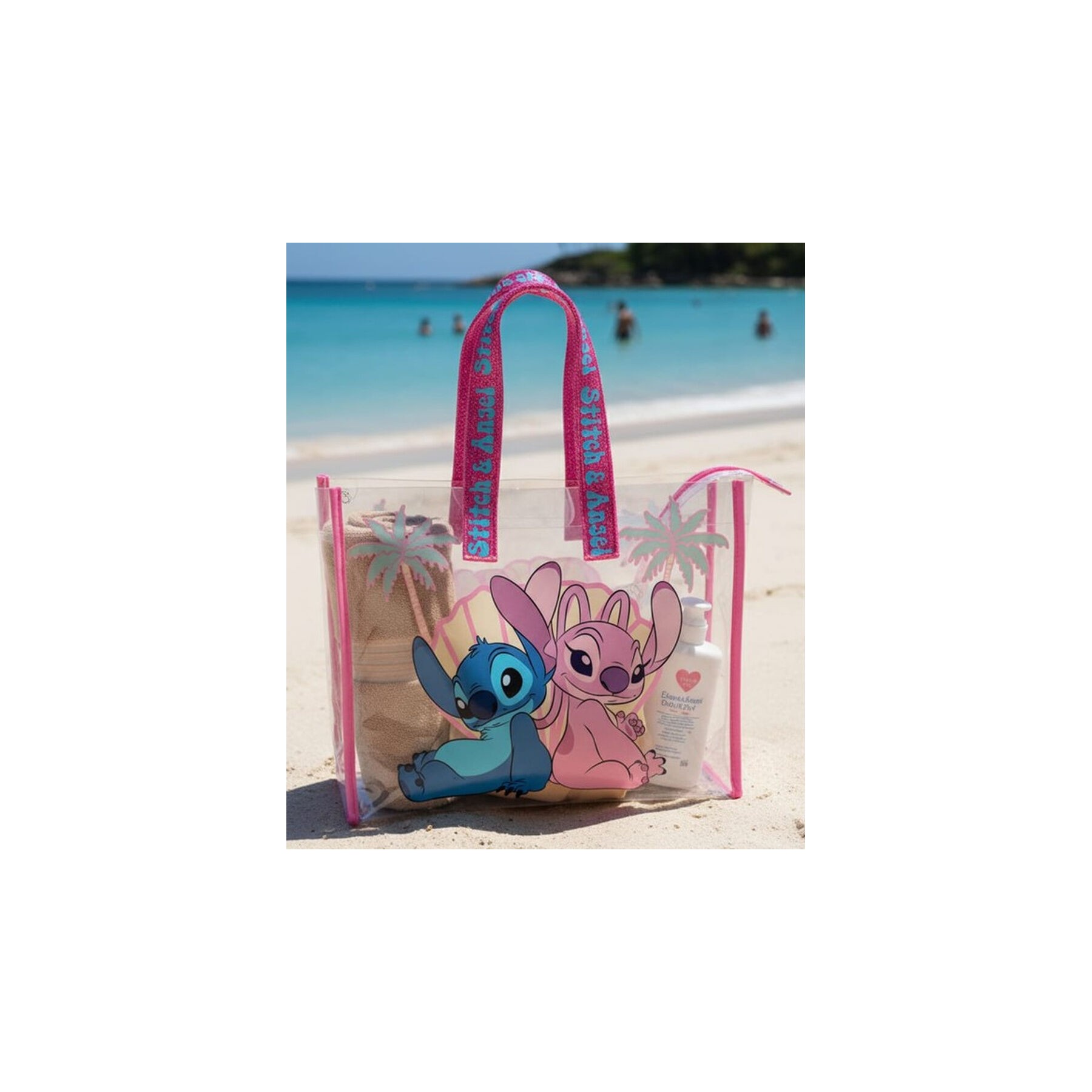 Bolsa playa Angel & Stitch Disney